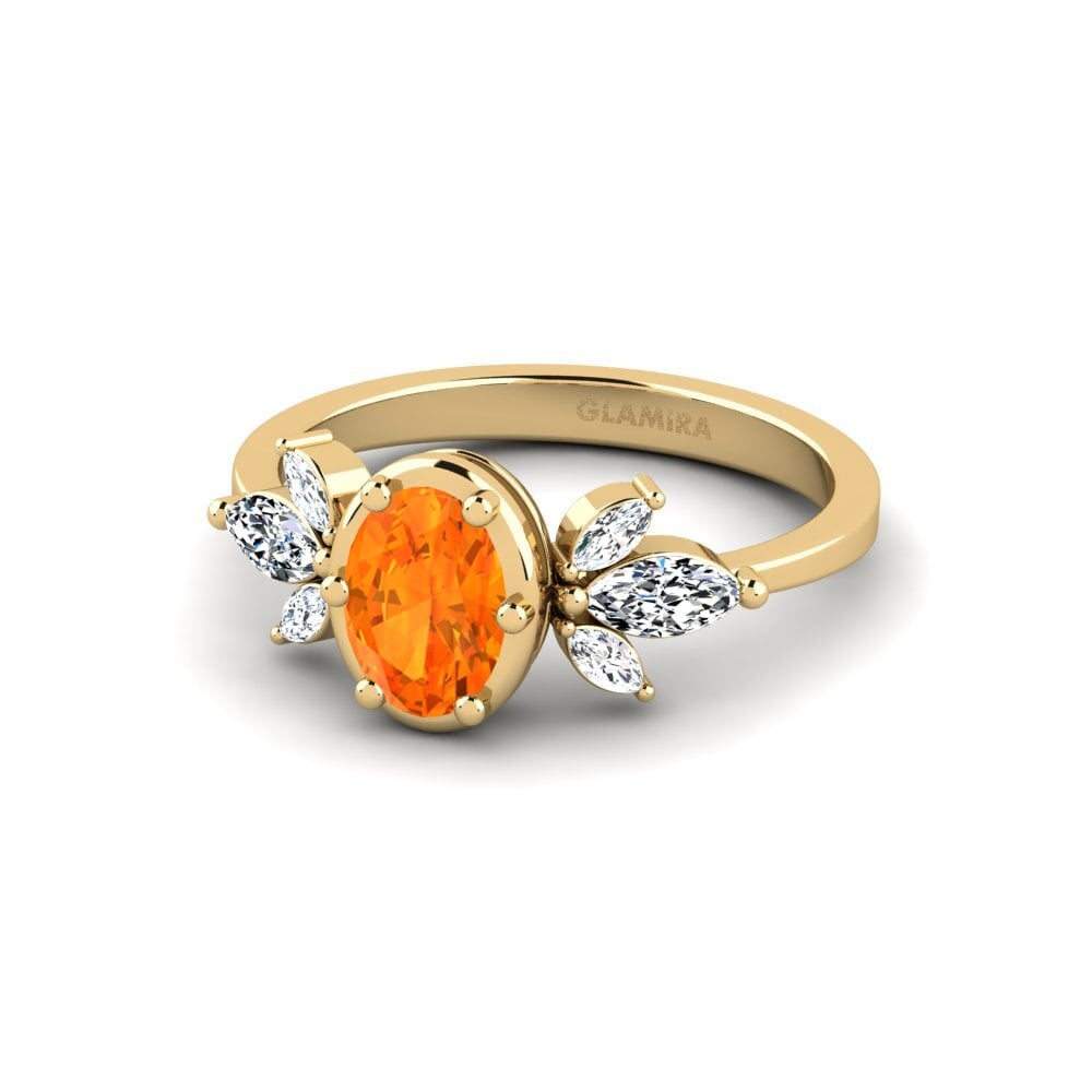Orange Sapphire Ring Deasib