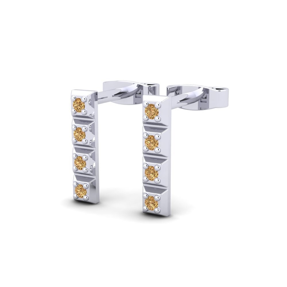 Diamant Brun Boucle d'oreille femme Debarquer