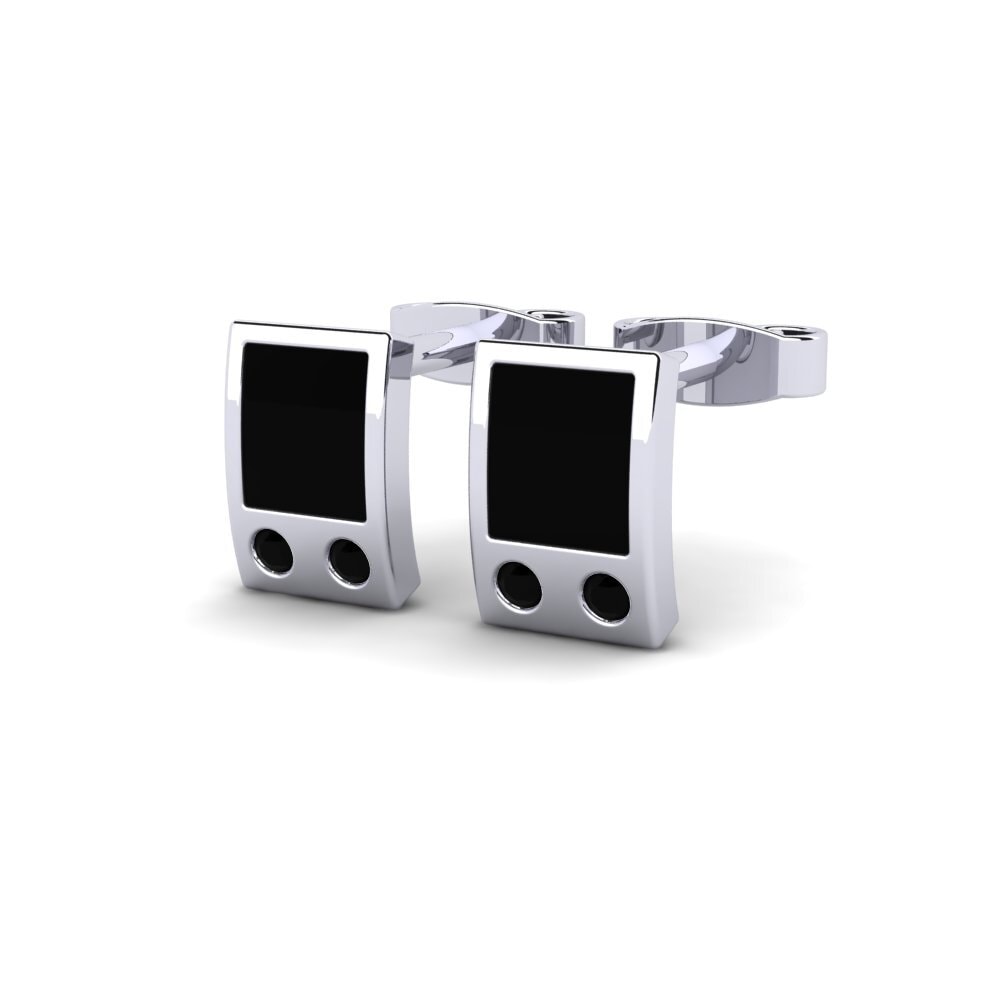 Argento 925 Diamante Nero Orecchino da donna Debiteura