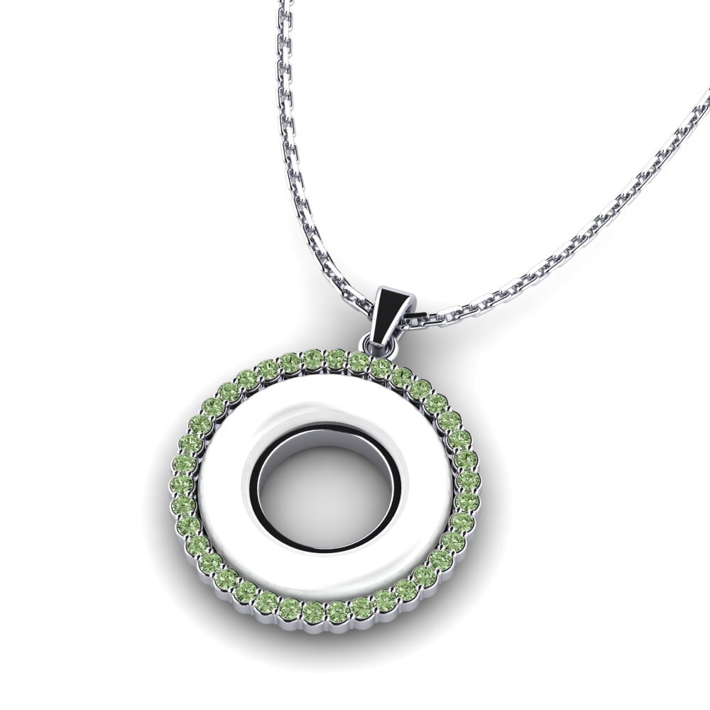 14k Oro Blanco Colgante de Mujer Deborad