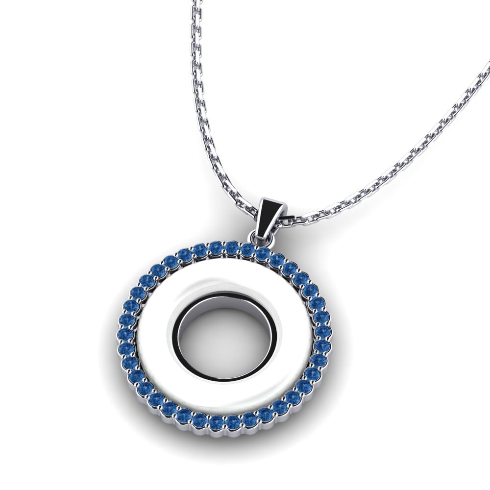 Circonita Azul Oscuro Colgante de Mujer Deborad