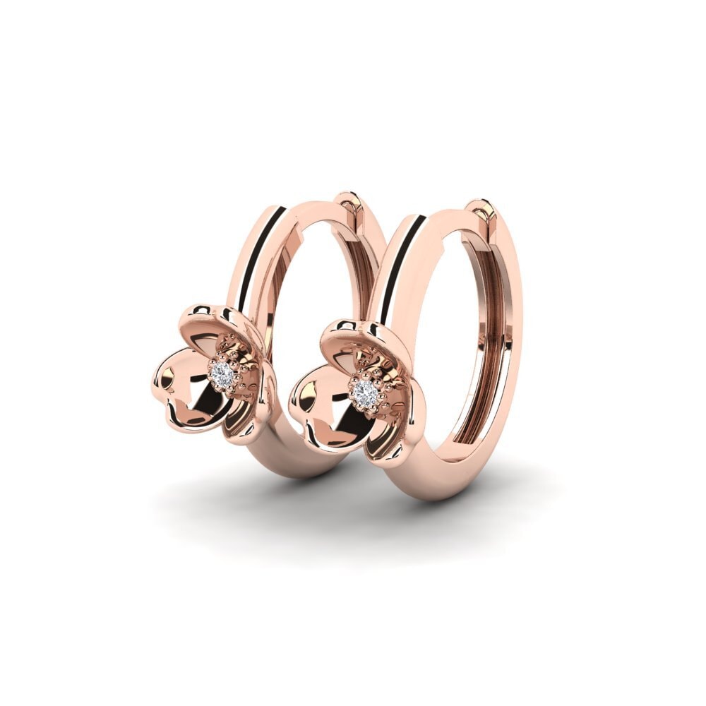 14k Rose Gold Women's Earring Decade