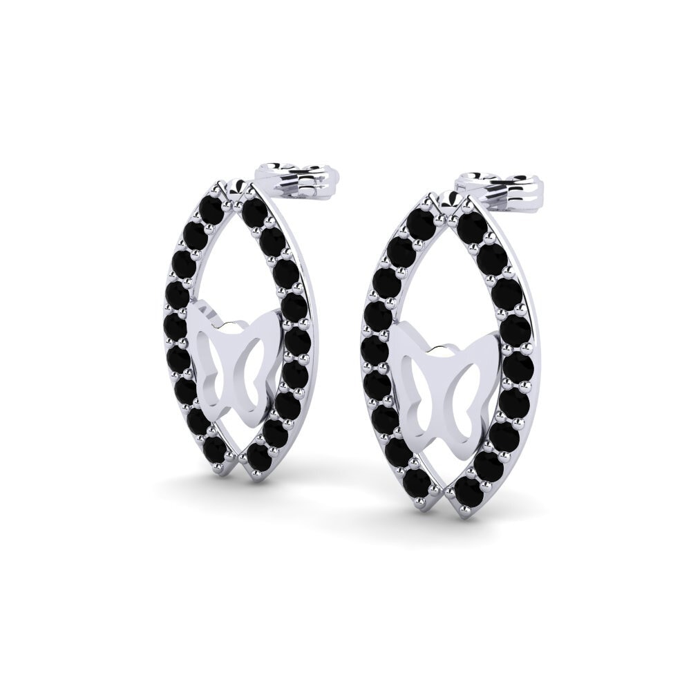 Schwarzer Diamant Damen ohrring Decampera