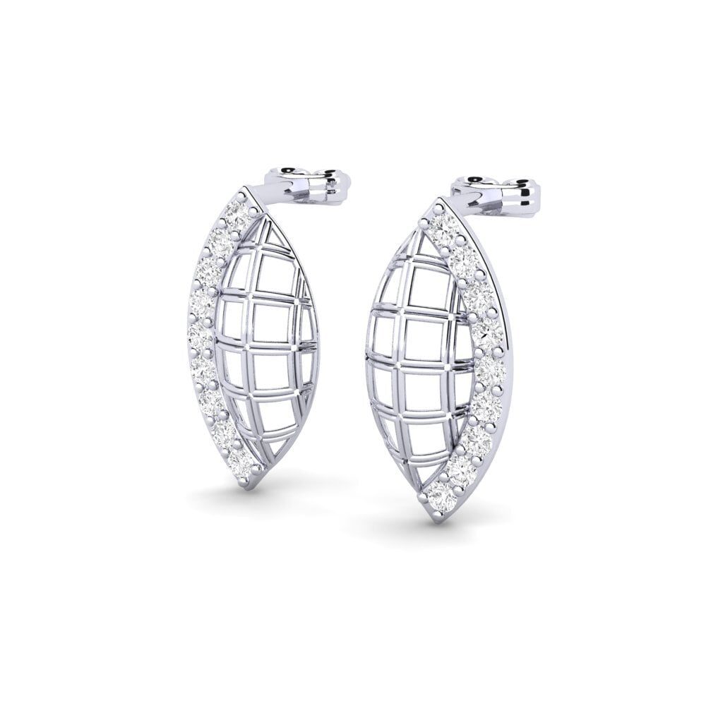 Saphir Blanc Boucle d'oreille femme Decapite