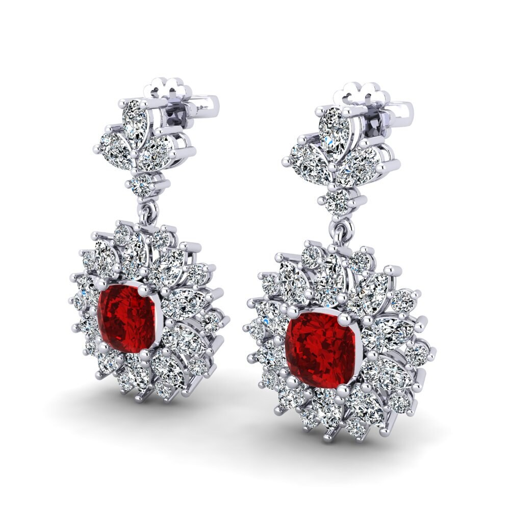 Ruby (Lab Created) Women's Earring Decarria
