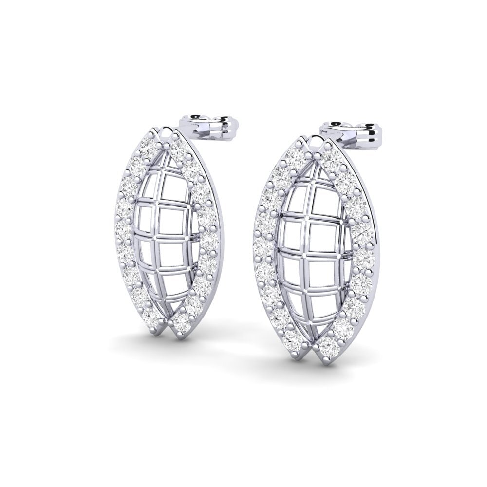 Saphir Blanc Boucle d'oreille femme Decennale