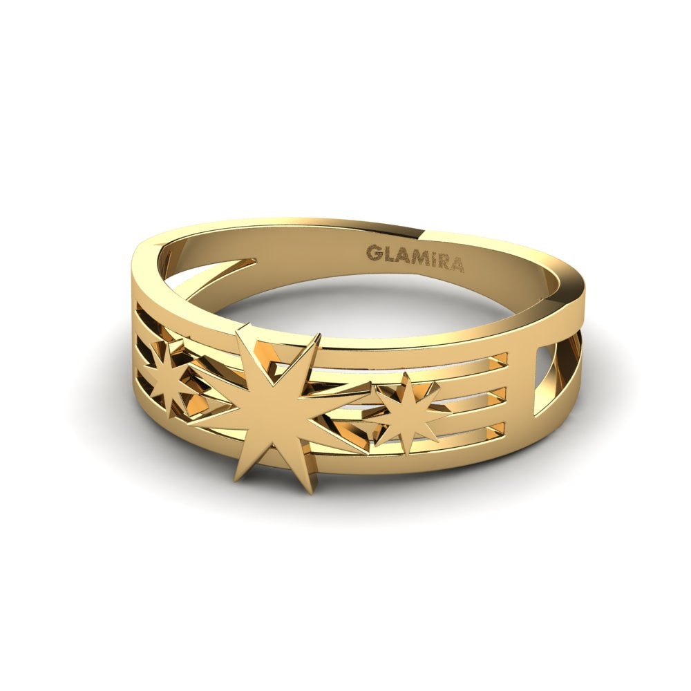 9k Oro Amarillo Anillo Decree
