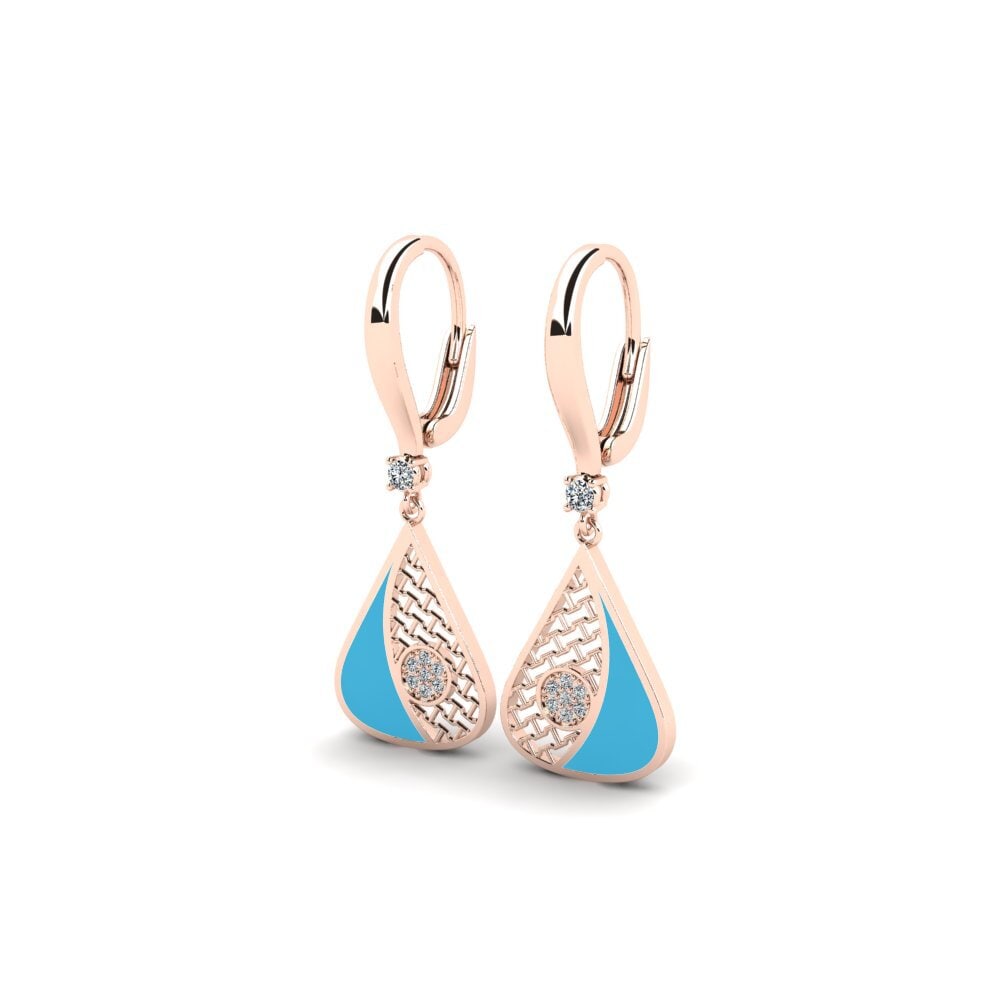 14k Oro Rosa Pendiente de mujer Dectent