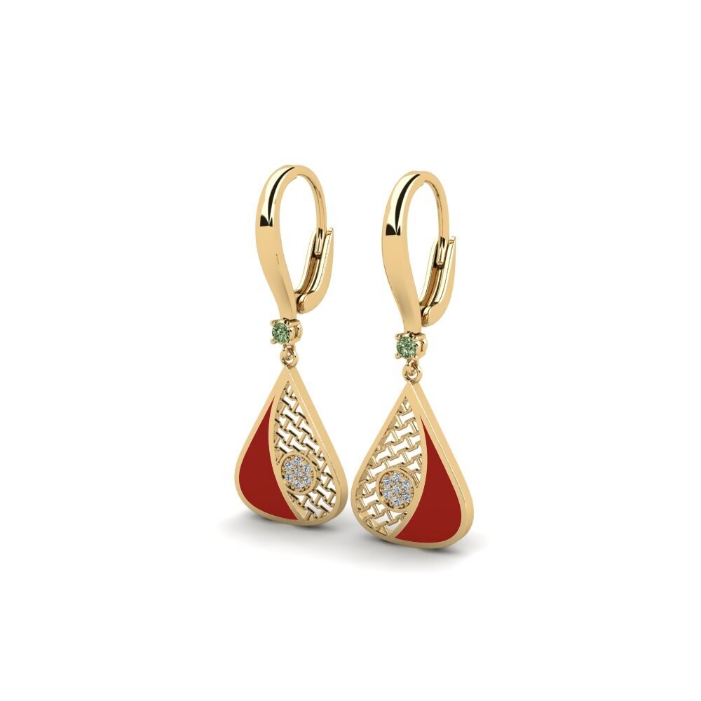 Diamante Verde Orecchino da donna Dectent