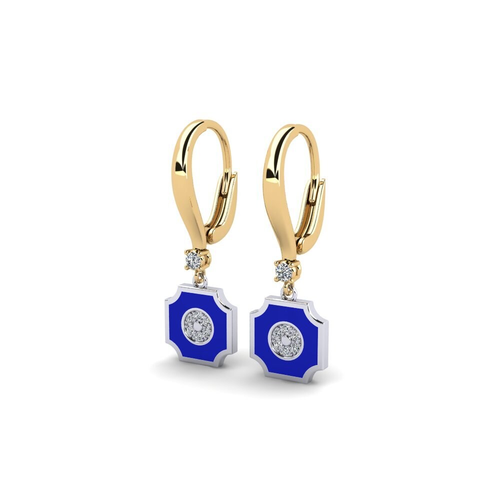 750 Gelb & Weißgold Damen ohrring Defasen