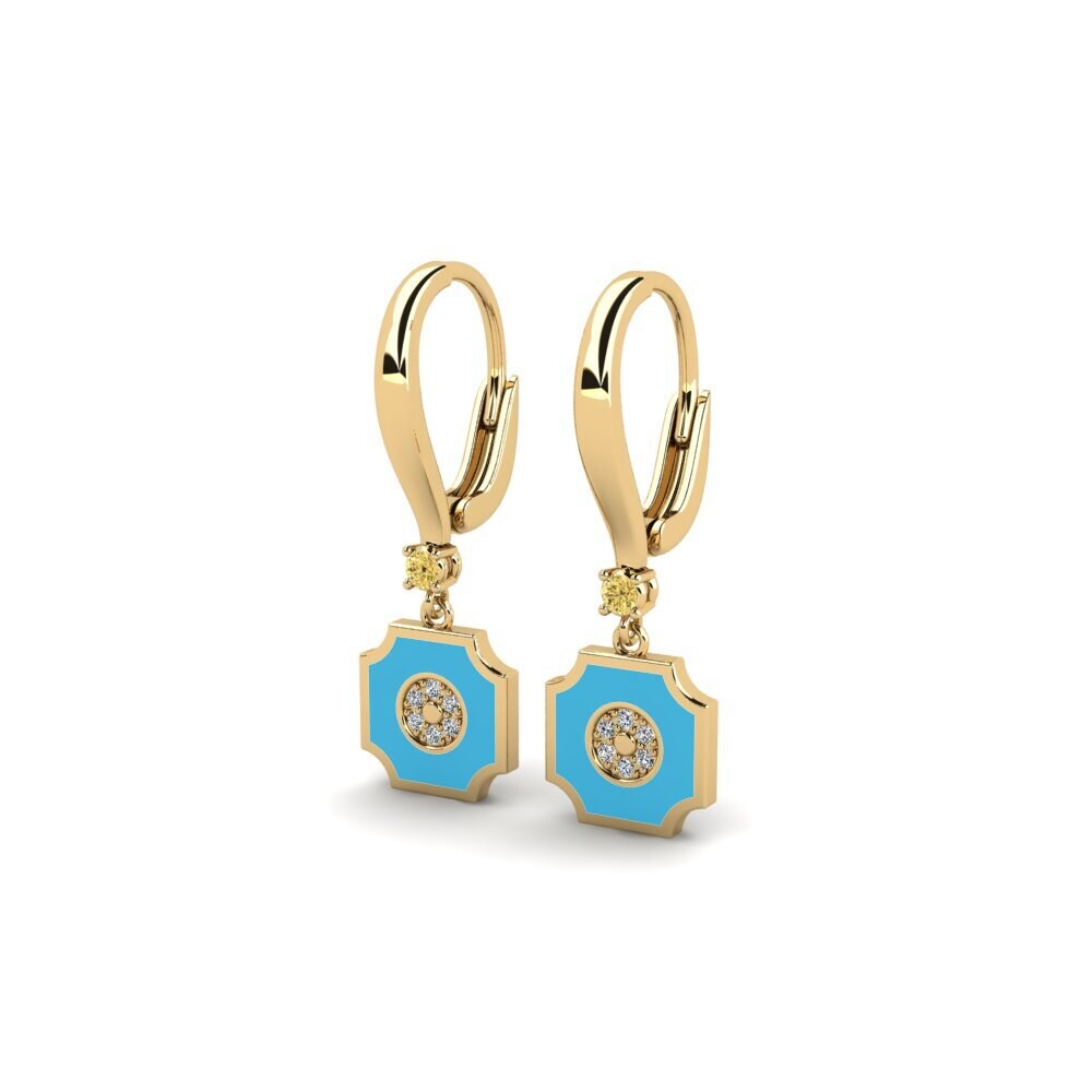 Diamante Giallo Orecchino da donna Defasen