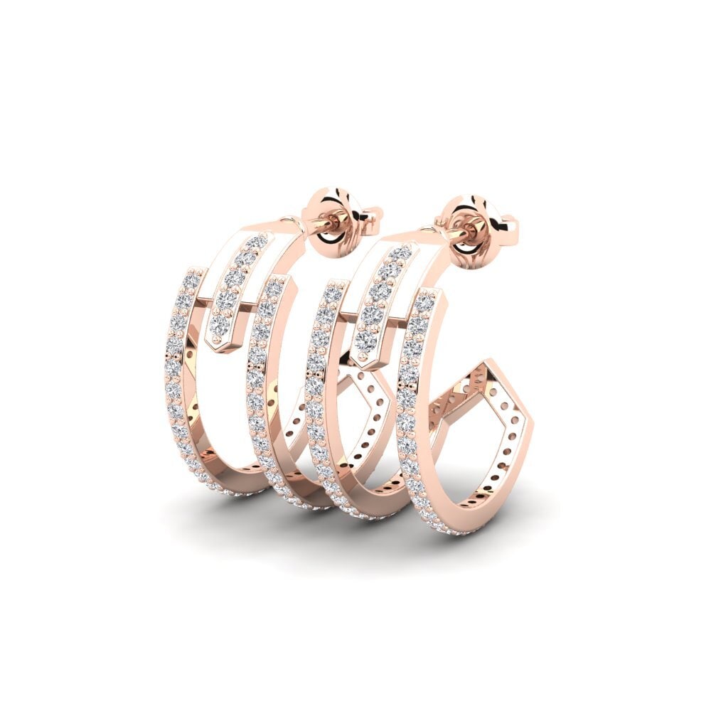 14k Rose Gold Women's Earring Defensiveness