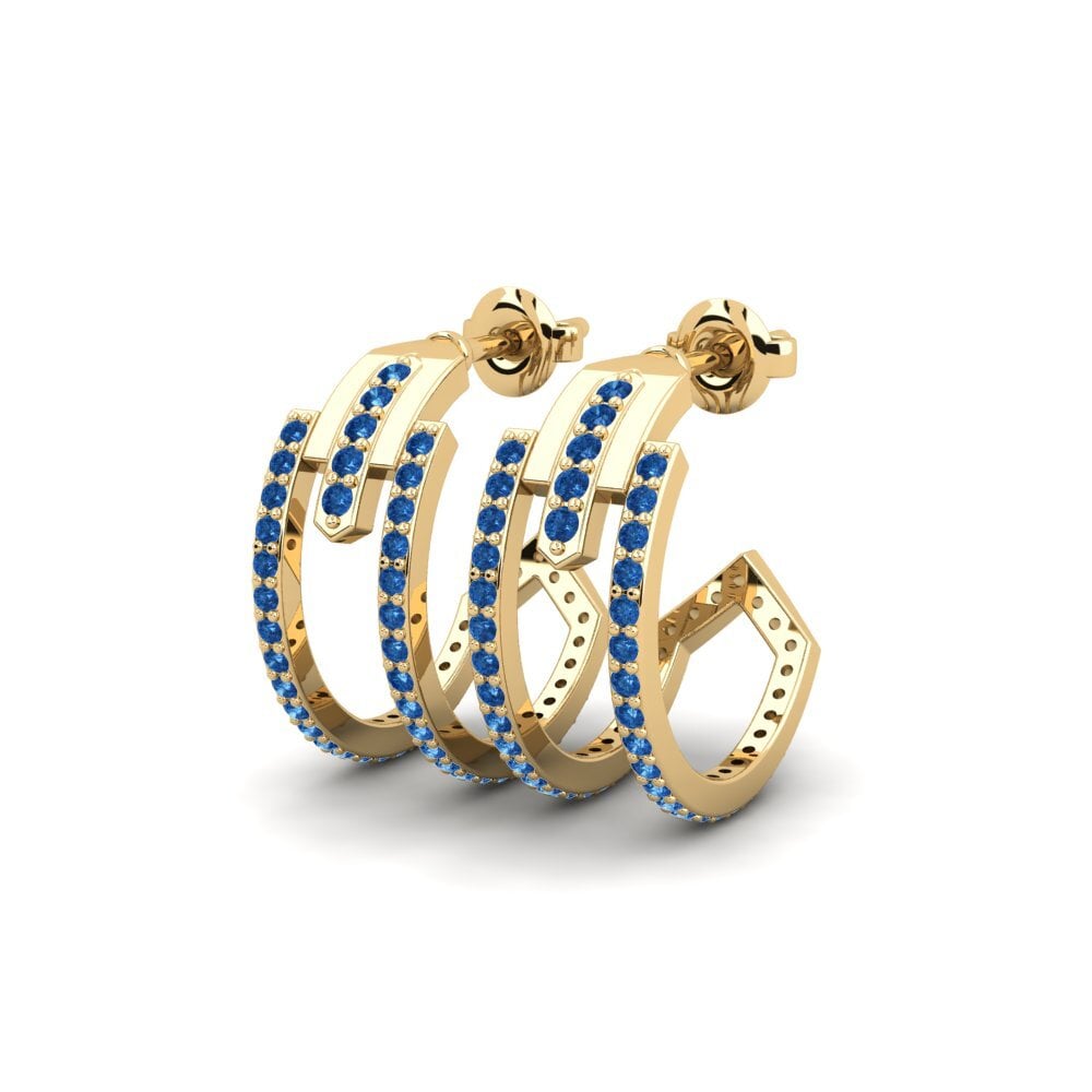 sapphire-zirconia ต่างหู Defensiveness