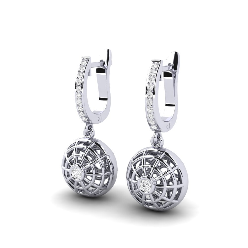 Saphir Blanc Boucle d'oreille femme Defiancer
