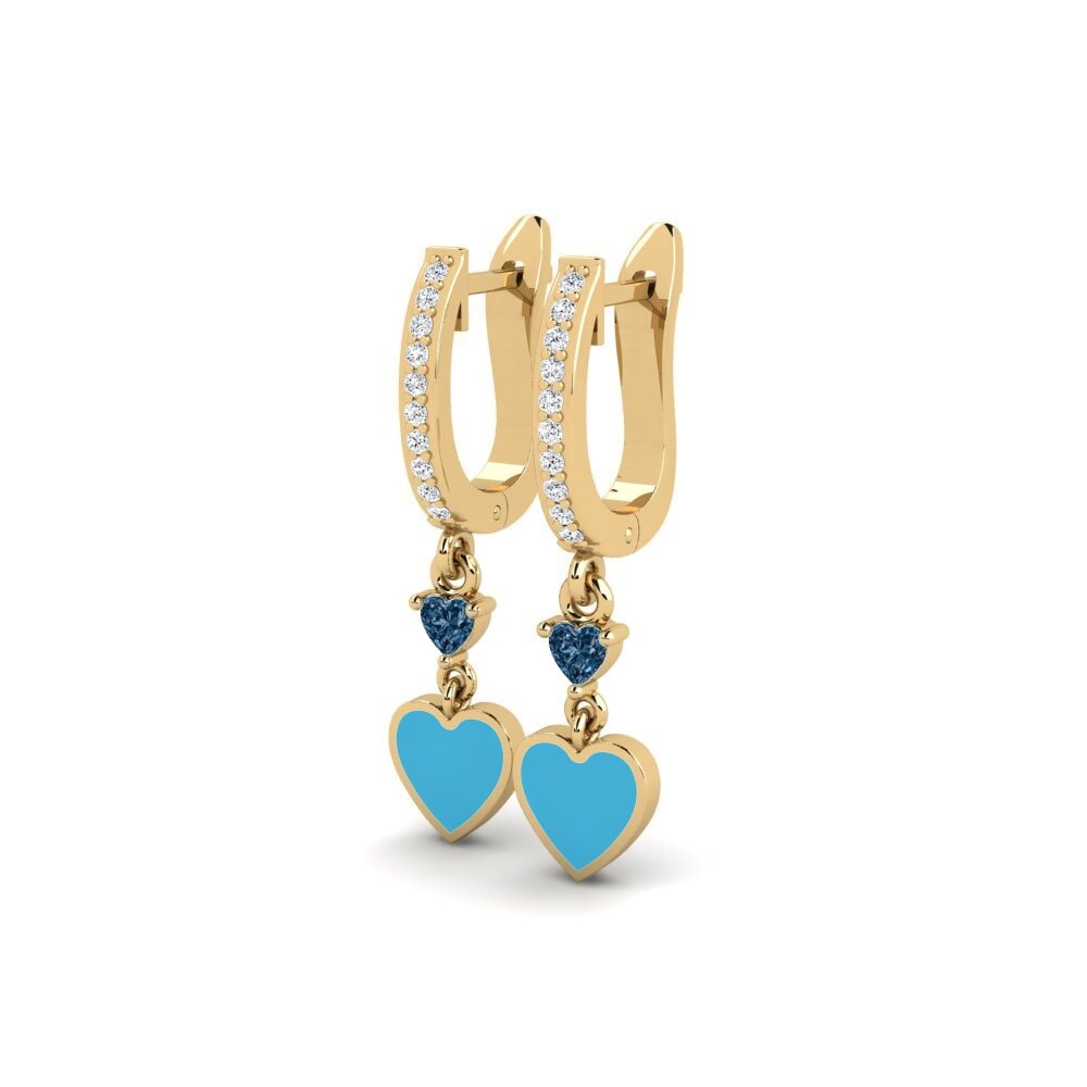 Diamante Azul Pendiente de mujer Degan
