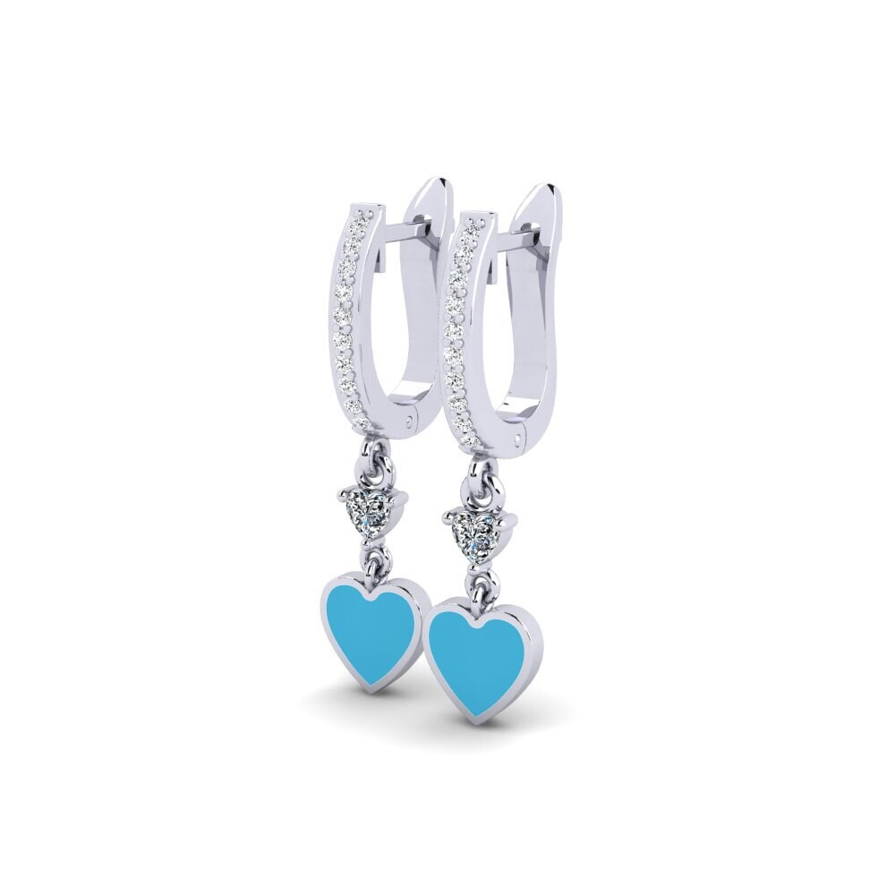 950 Platin Damen ohrring Degan