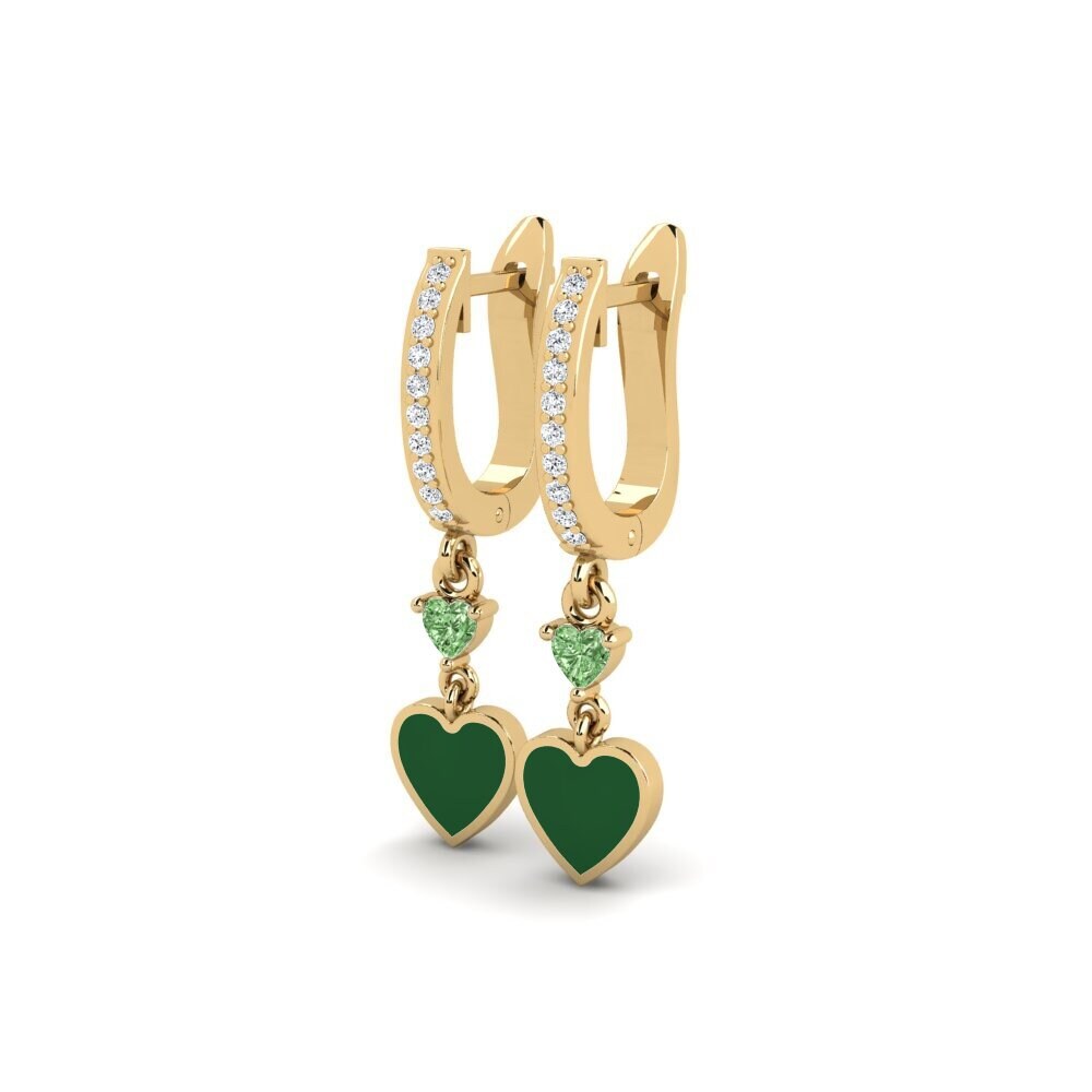 Diamante Verde Pendiente de mujer Degan