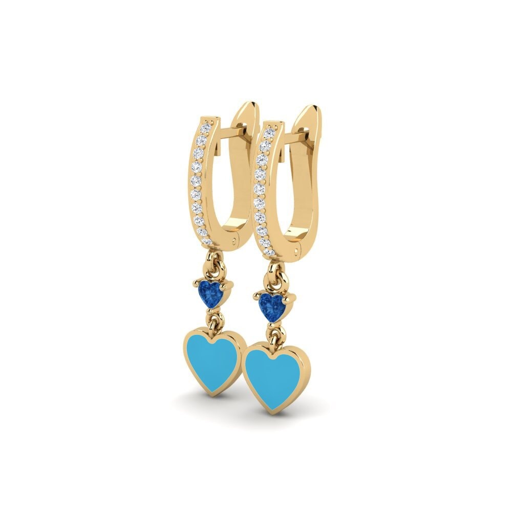 Zircone Blu Scuro Orecchino da donna Degan