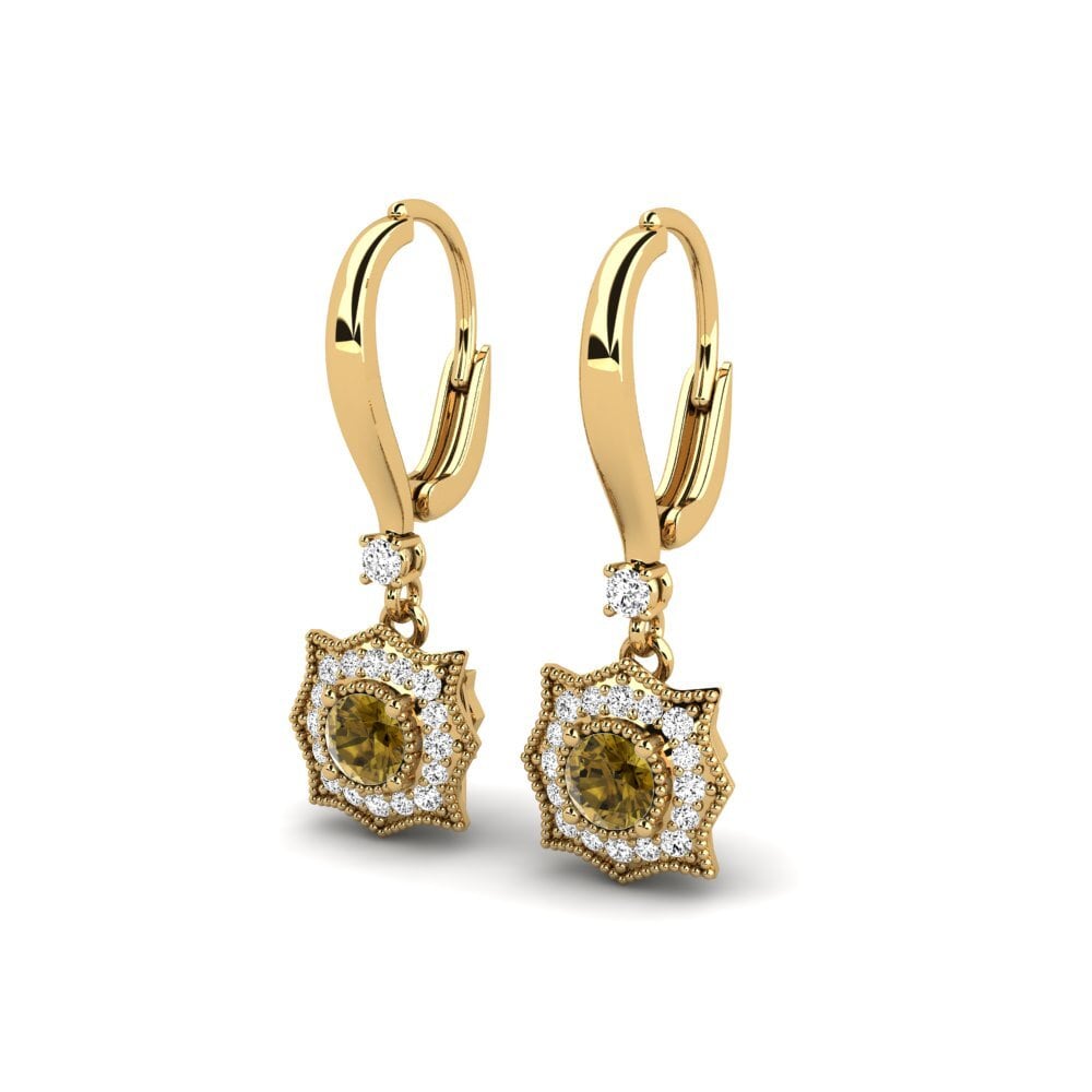 Đá Zircon Nâu Bông tai nữ Degourdi
