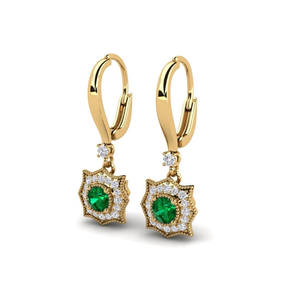 Emerald (Lab Created) Women's Earring Degourdi