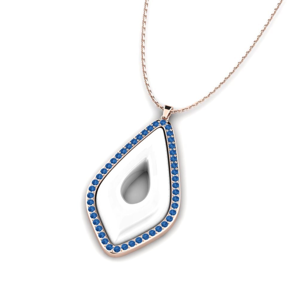 Circonita Azul Oscuro Colgante de Mujer Dehner