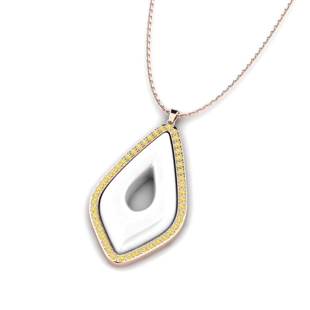 Diamante Amarillo Colgante de Mujer Dehner