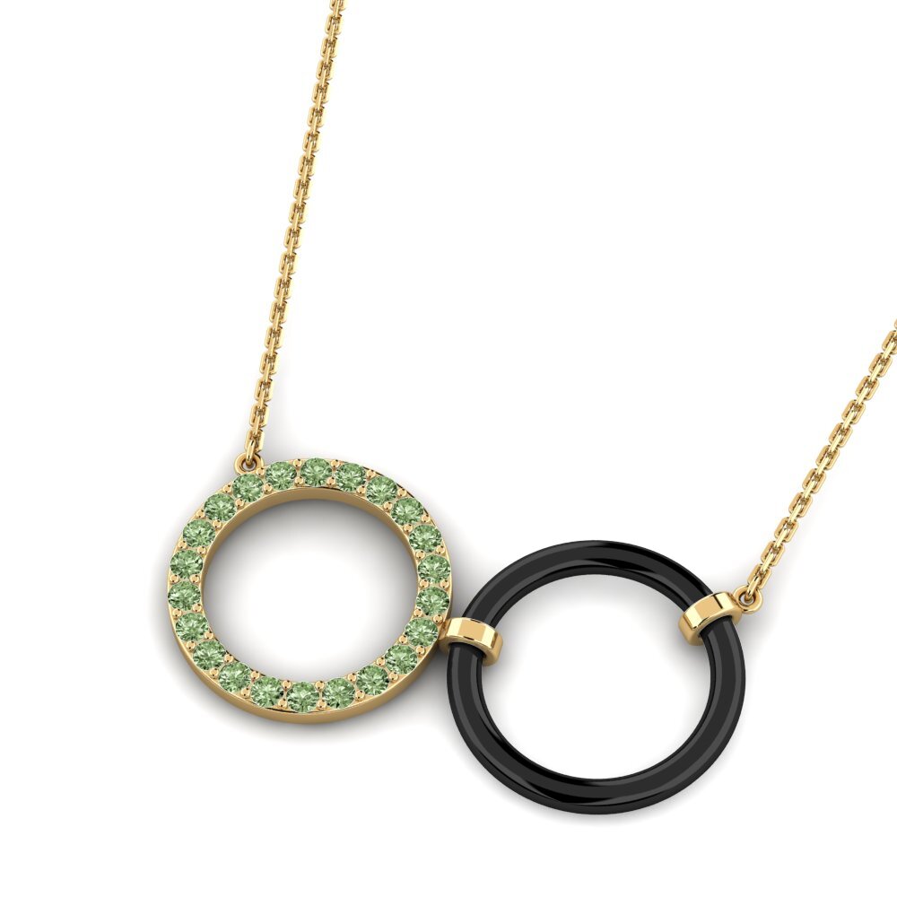 Diamante Verde Collar de Mujer Deibel