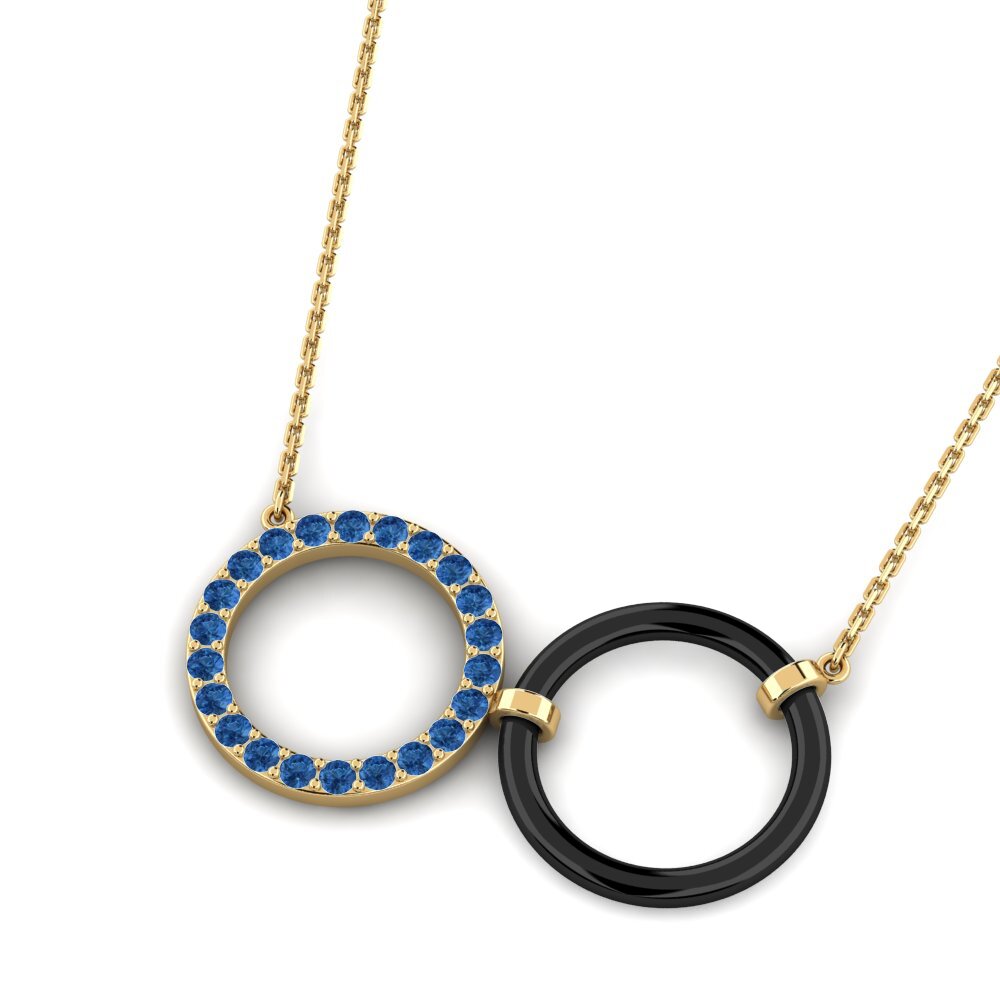 Circonita Azul Oscuro Collar de Mujer Deibel