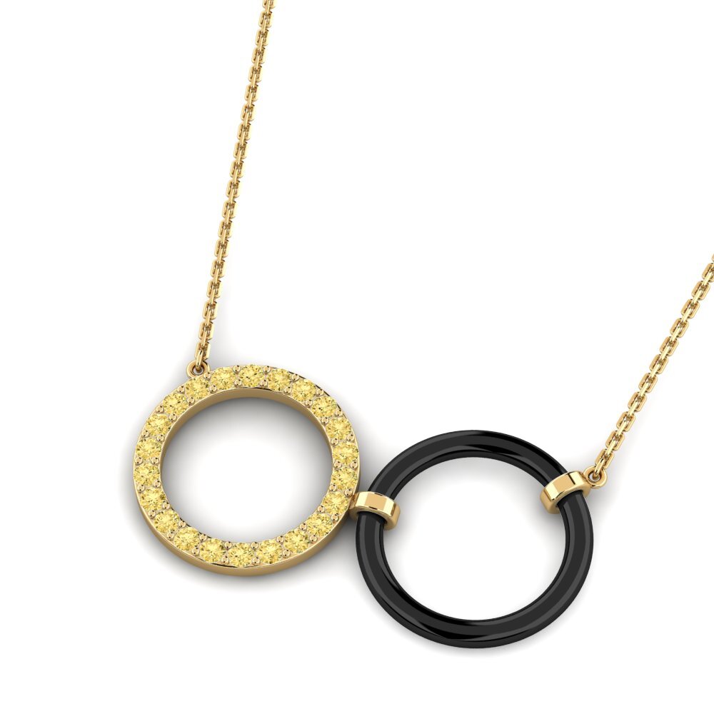 Diamante Amarillo Collar de Mujer Deibel