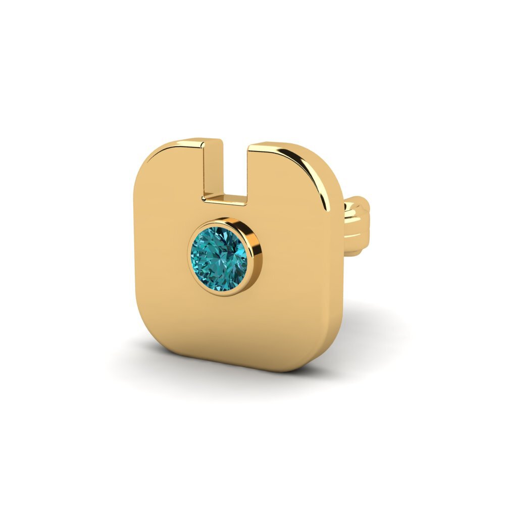 Oro Giallo 375 Orecchino da uomo Deino