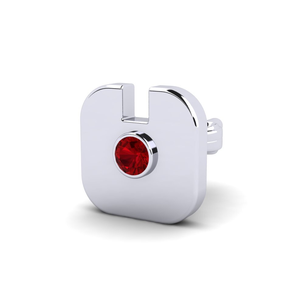 Red Zirconia Men's Earring Deino
