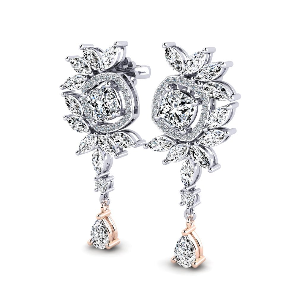 14ct White / Rose Gold Women's Earring Dekalia
