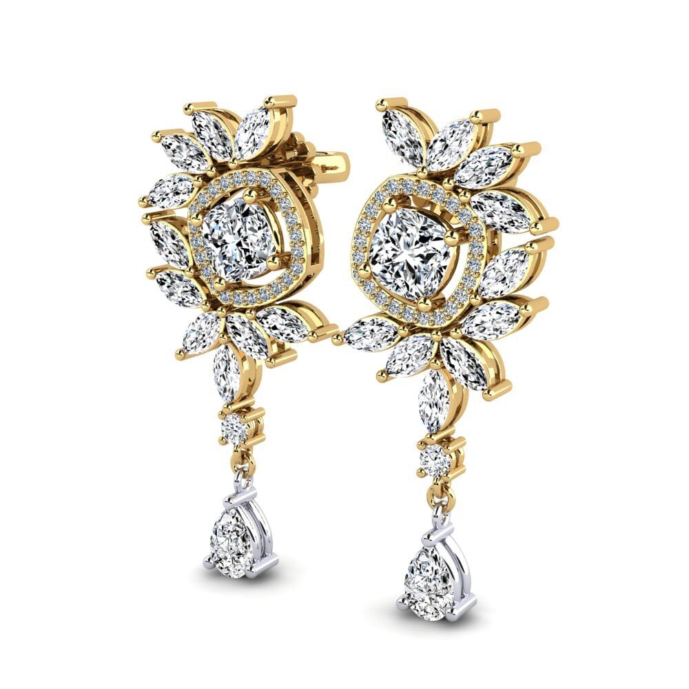 14ct Yellow / White Gold Women's Earring Dekalia