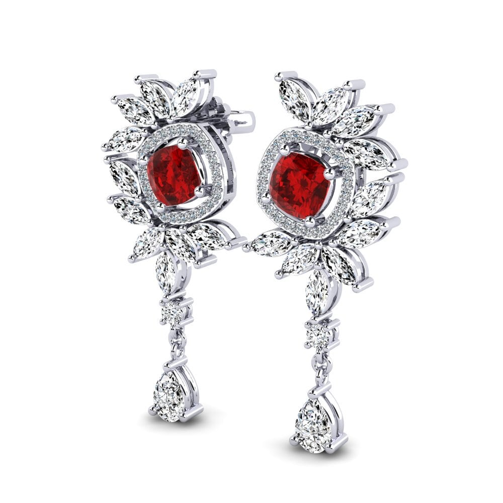 Ruby (Lab Created) Women's Earring Dekalia