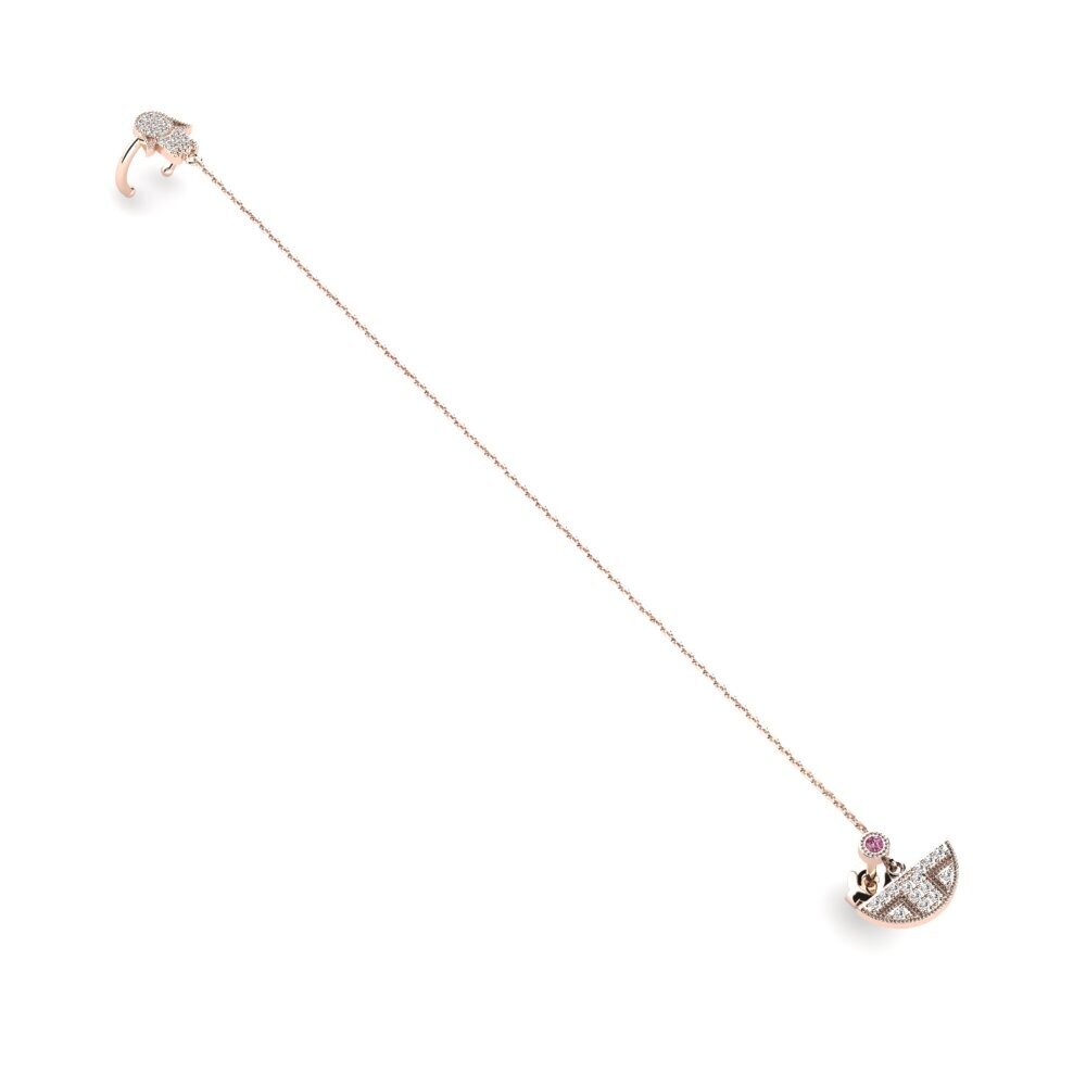 14k Oro Rosa Granate Rhodolite Pendiente de mujer Delaney