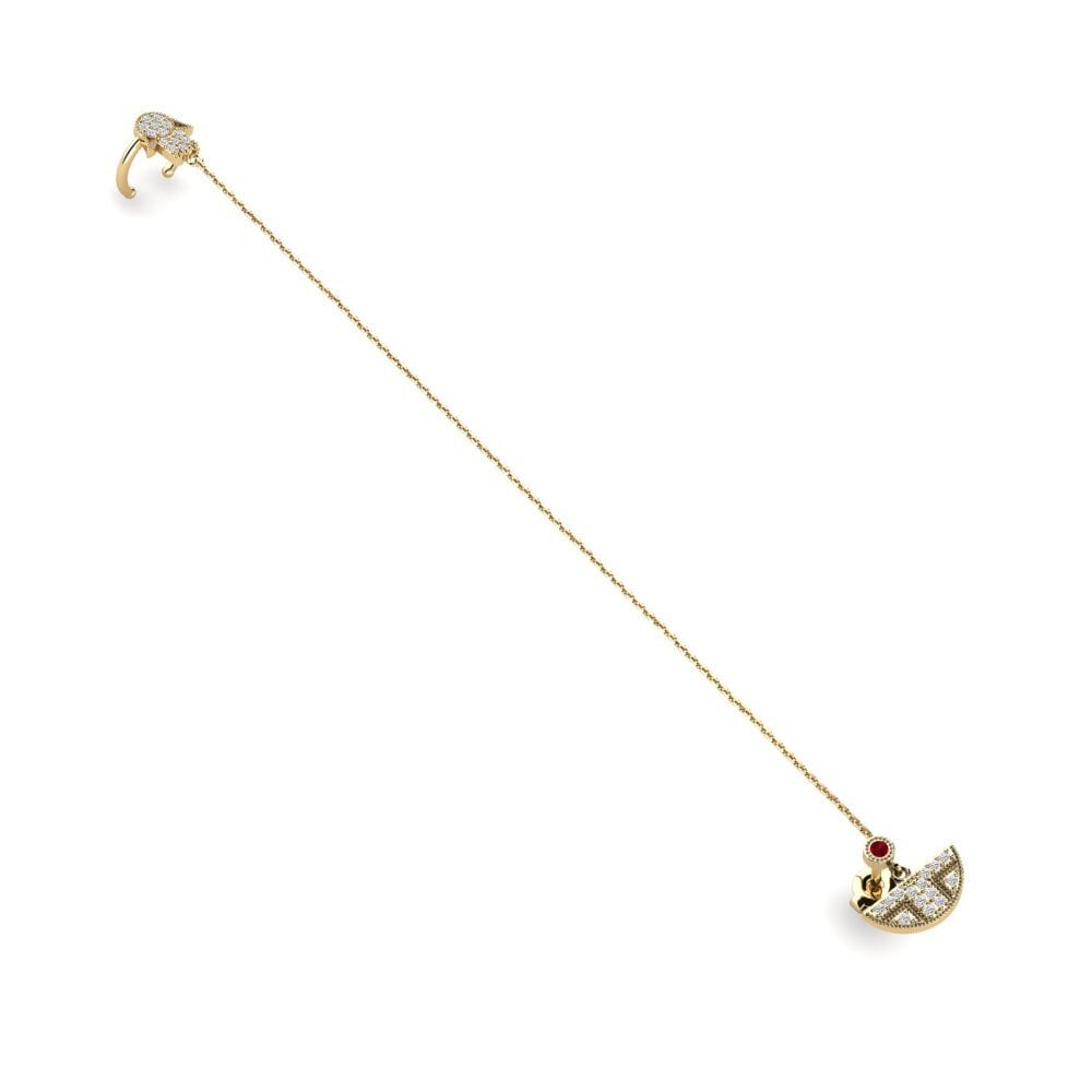 ruby-zirconia ต่างหู Delaney
