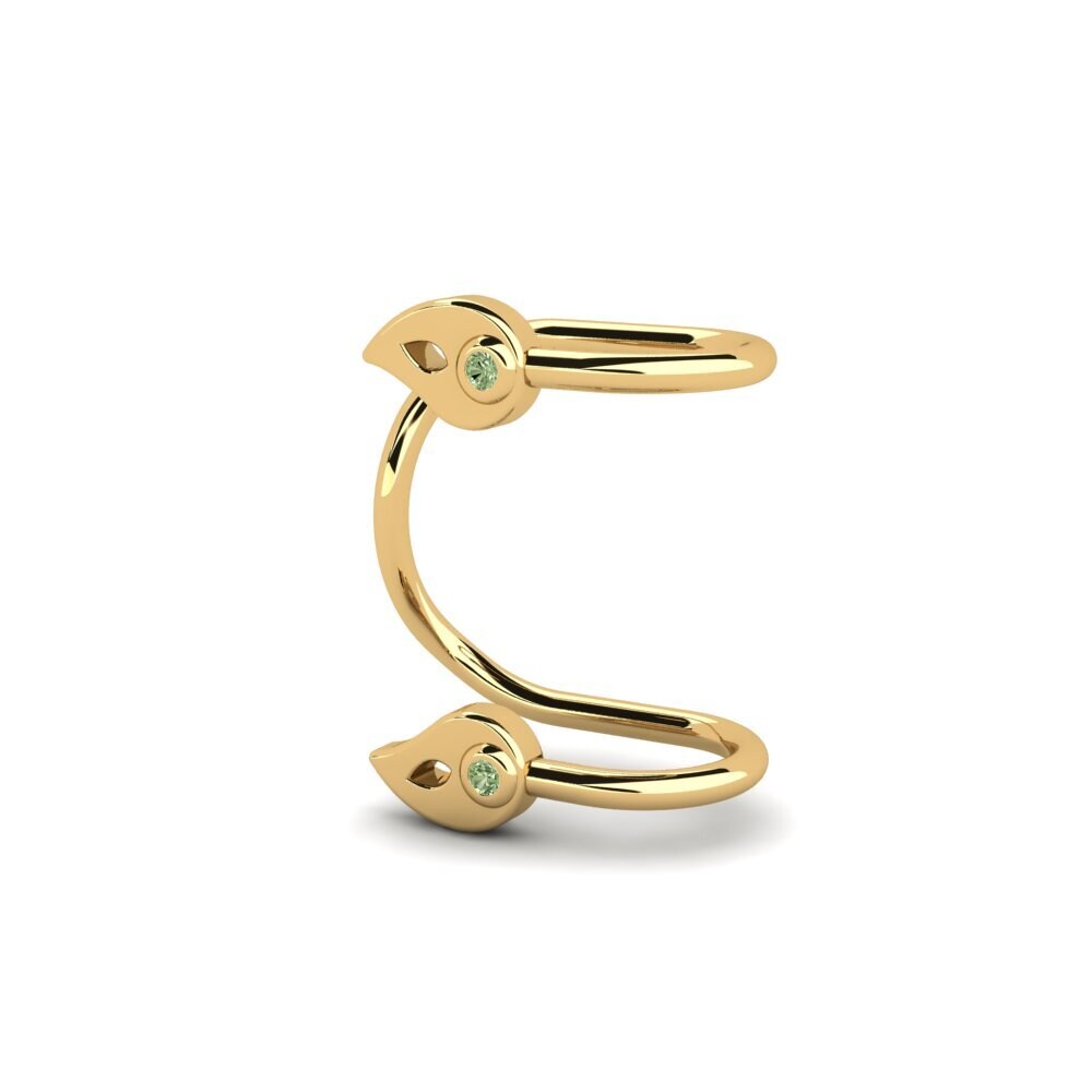 14ct Yellow Gold Green Diamond Women's Earring Delavan