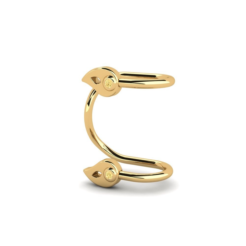 9ct Yellow Gold Yellow Diamond Women's Earring Delavan
