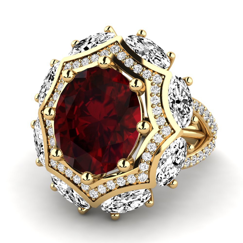 Granate Anillo de compromiso Delfia
