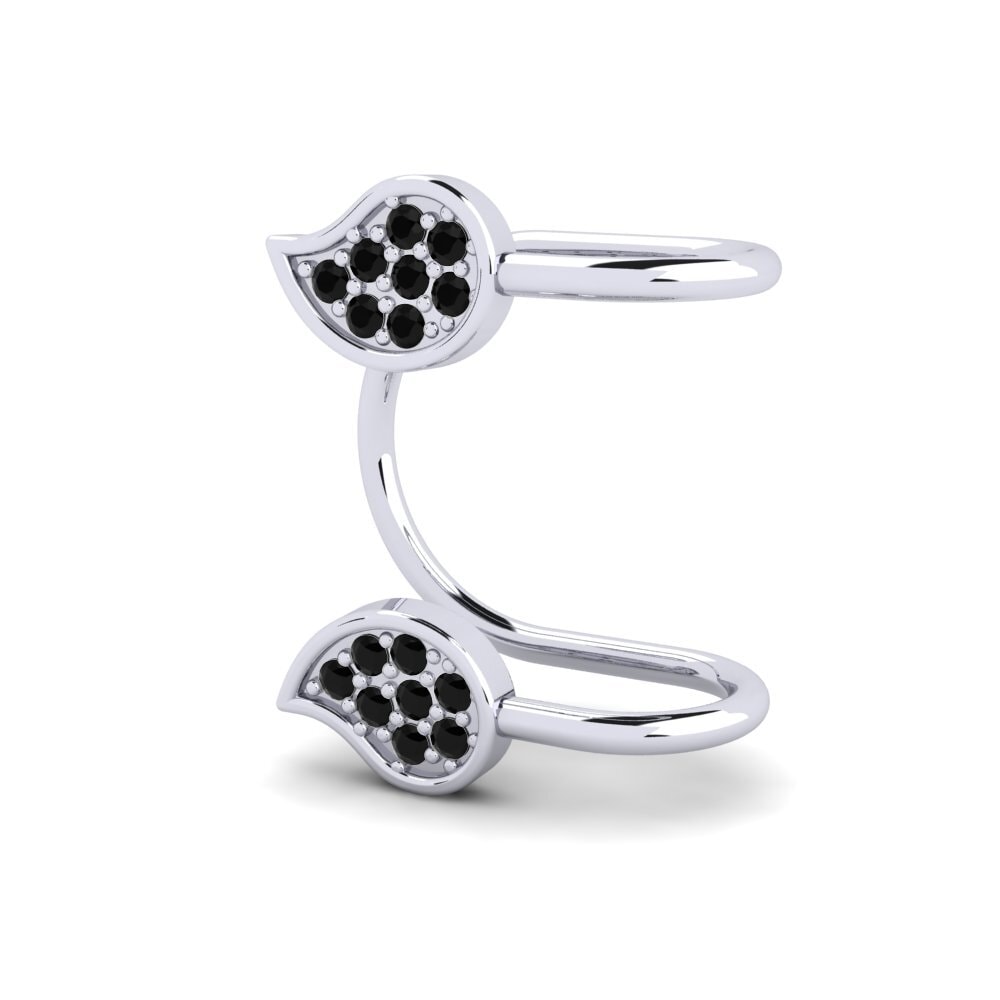 Diamante Negro Pendiente de mujer Delima