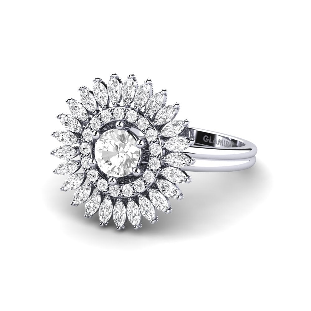Zafiro blanco Anillo Delmya