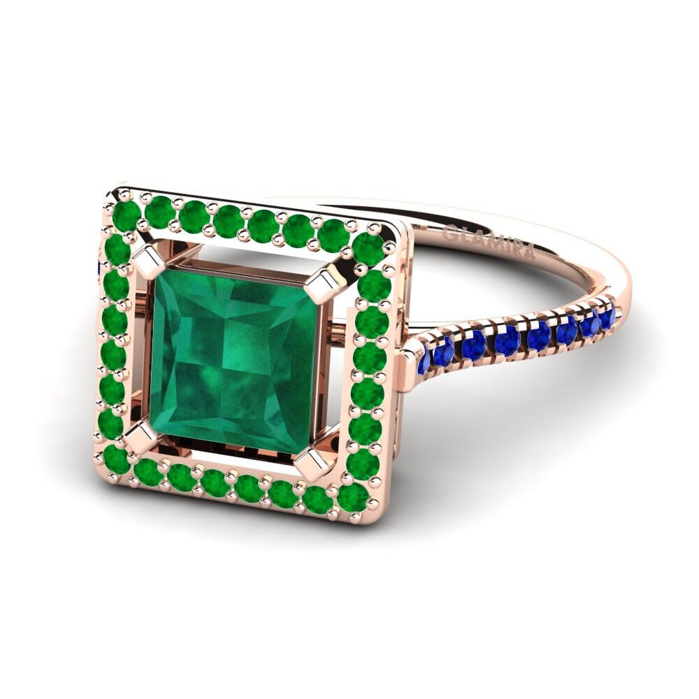 Emerald Engagement Ring Delonne