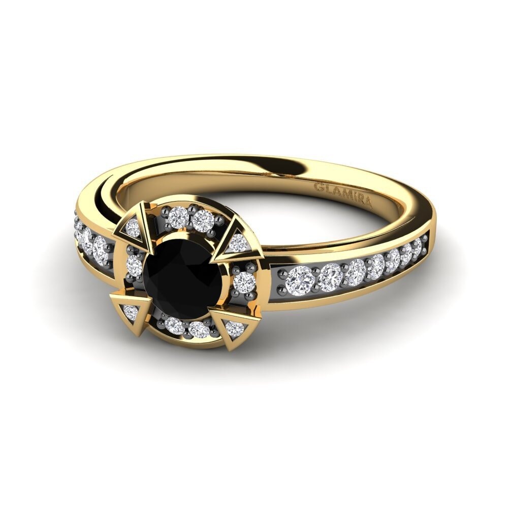 Black Diamond Engagement Ring Denp