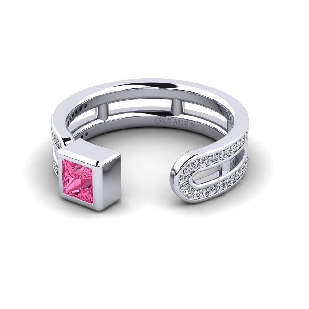 Princesa Turmalina rosa Anillo Deloray