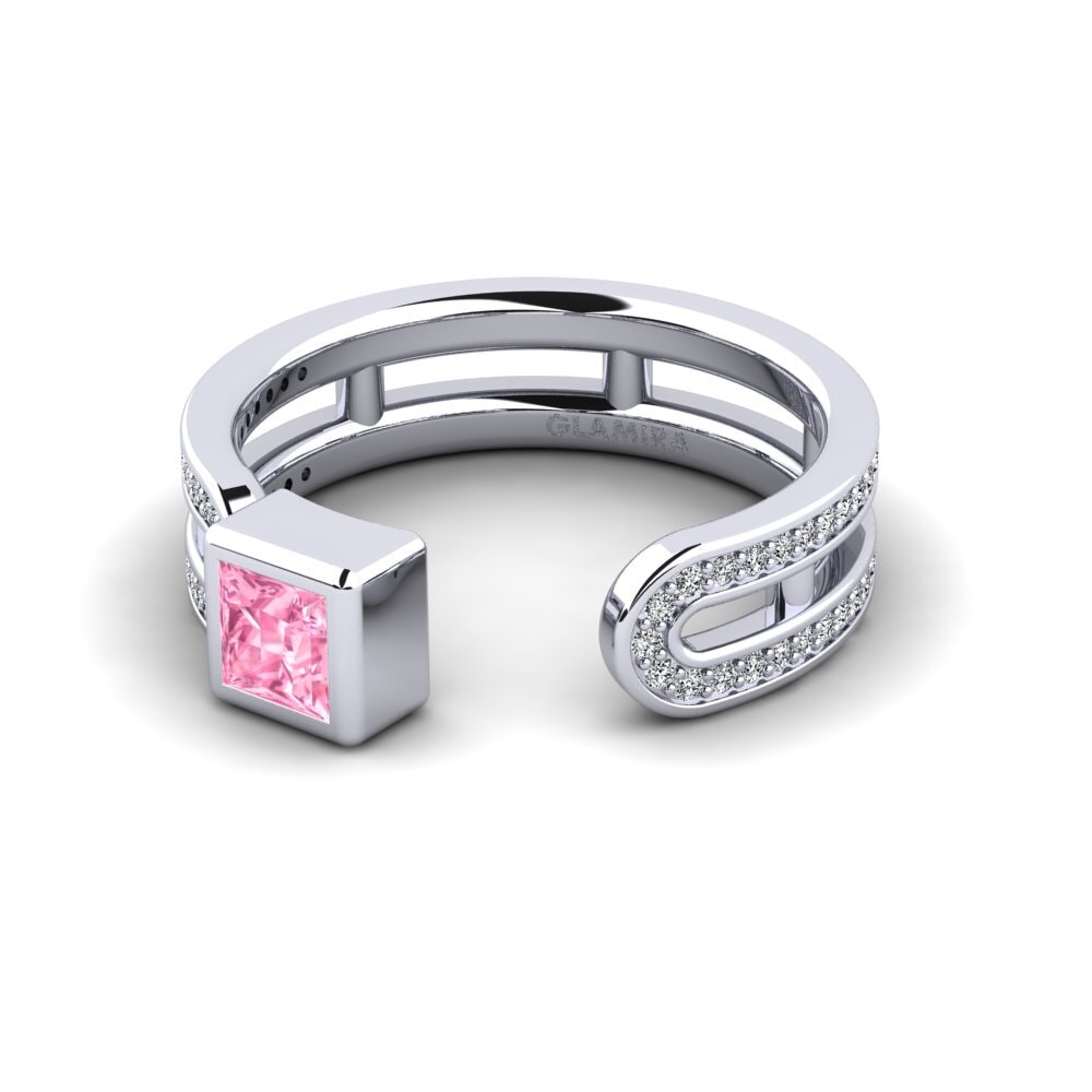 Princesa Zafiro Rosado Anillo Deloray
