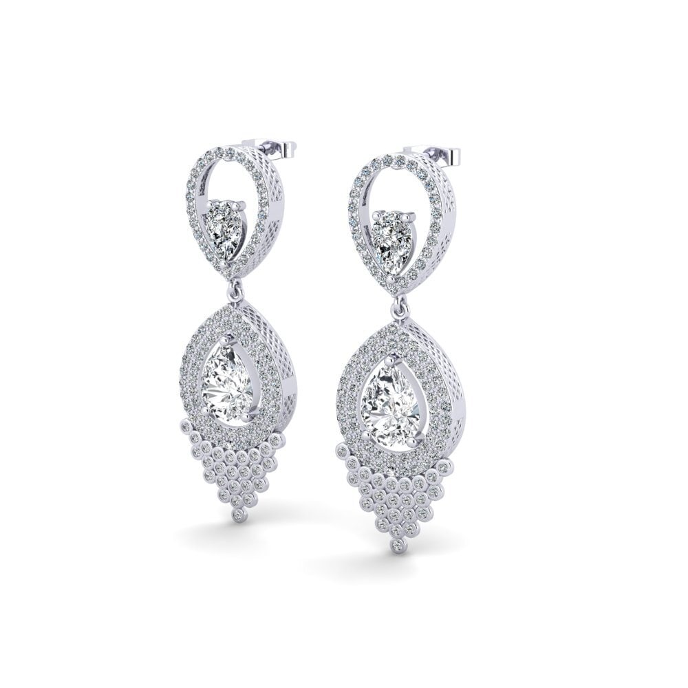 Circón Blanco Pendiente de mujer Delray