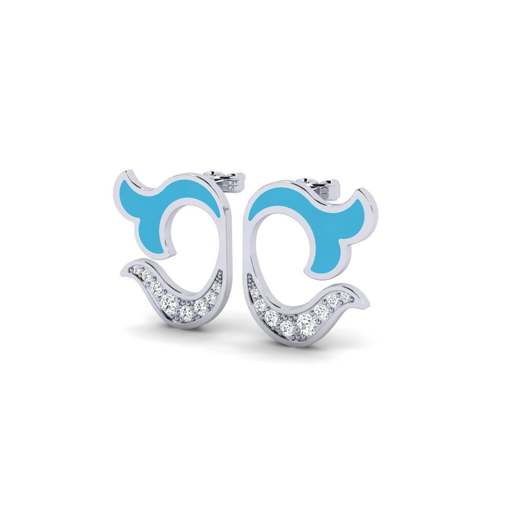 950 Platin Damen ohrring Demarcative
