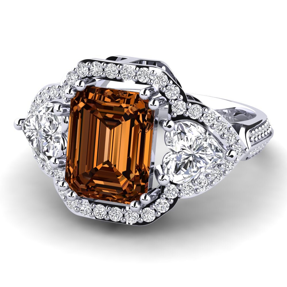 Brown Diamond Engagement Ring Demaura
