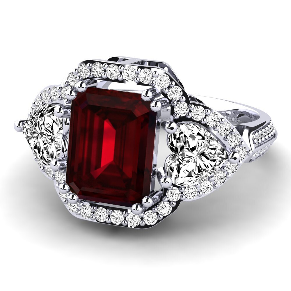 Garnet Engagement Ring Demaura