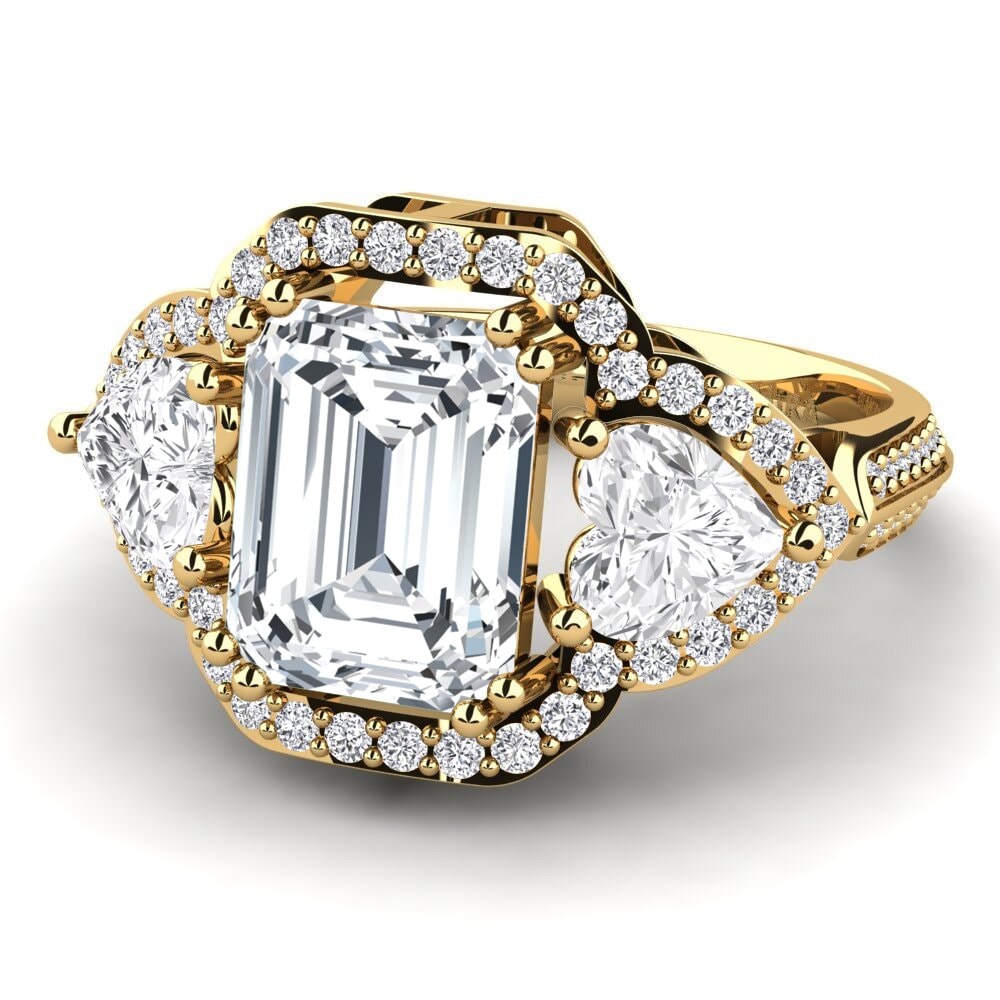 Circón Blanco Anillo de compromiso Demaura
